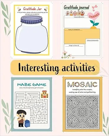 Kids Interactive Daily Gratitude Journal With Weekly Personality Development Playful Activity Growth Mindset Themes Best for Kids Birthday Gifting And Return Gifting (140 Pages)(5-16 Years Both Boys & Girls)